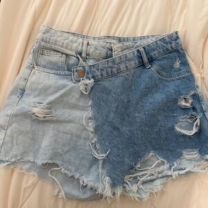 Bershka two tone Jean skort